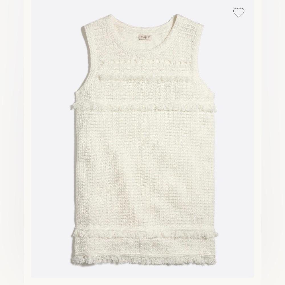 J. Crew Fringe sweater tank, XS